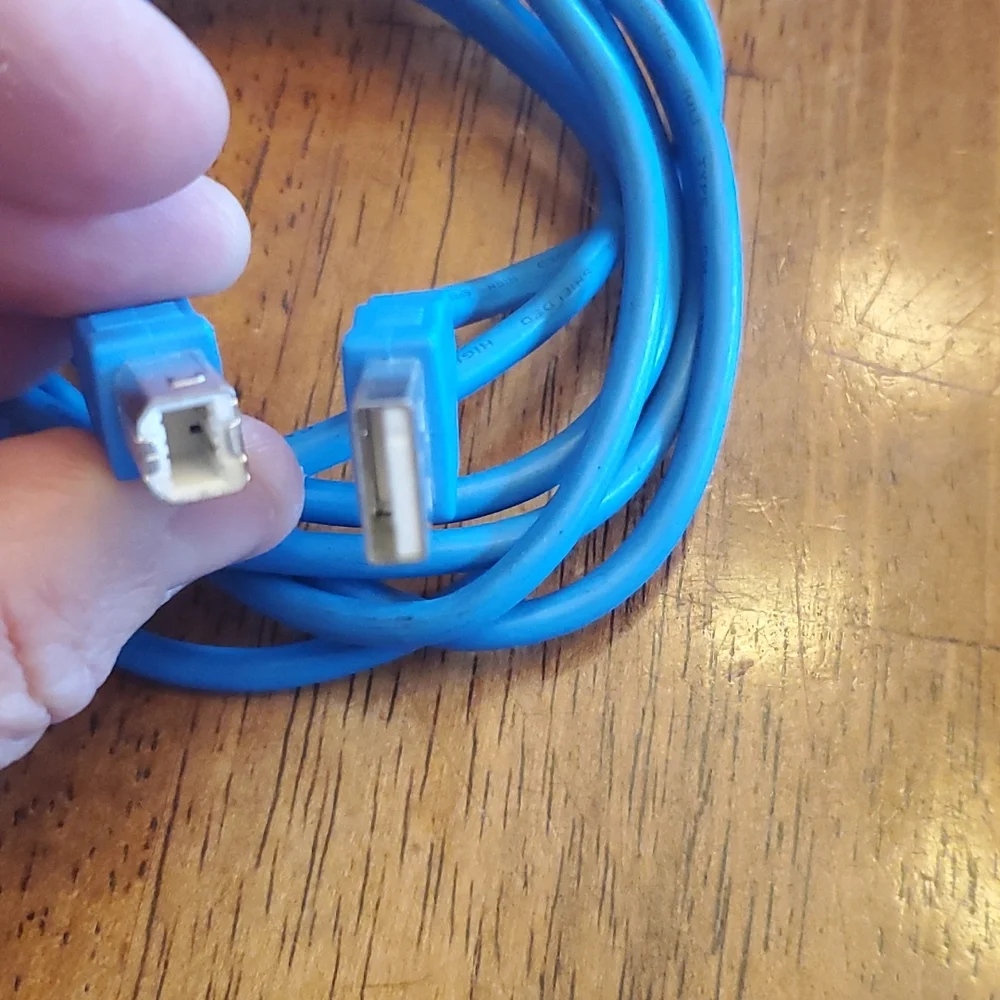 5ft Blue USB to Printer Cable